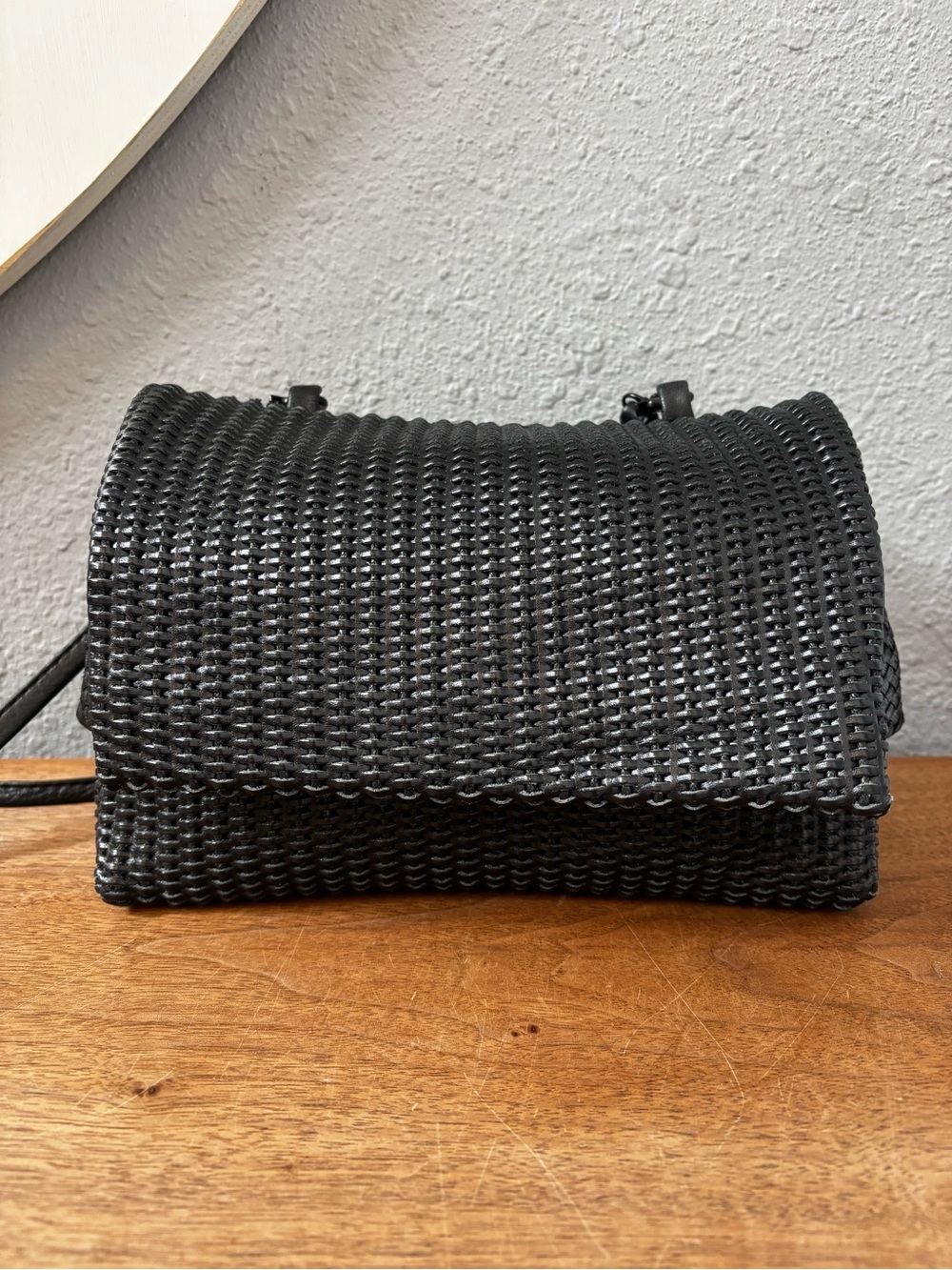 Daniella Lahavi Leather Woven Crossbody Bag